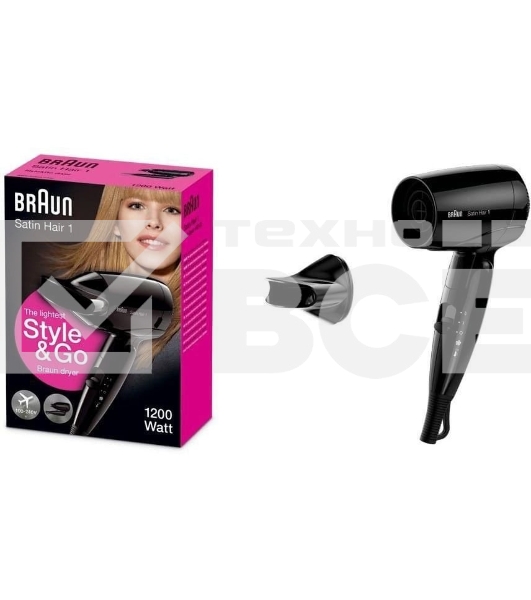 Фен Braun BRHD130E 1200Вт черный