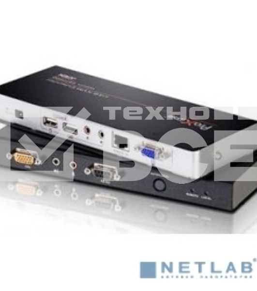 Переключатель ATEN CE770-(AT-G) Удлинитель, SVGA+KBD&MOUSE USB+AUDIO+RS232, 300 метр., 1xUTP Cat5e, SPHD15+HD-DB15+2xUSB A-тип+ 2xMINI JACK+DB9, Female, с KVM-шнуром USB 1.8м., Б.П. 220> 5.3V