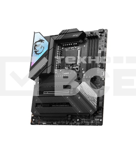 Материнская плата MSI MPG Z790 CARBON WIFI II, LGA 1700, Intel Z790, 4xDDR5, 6xSATA, 5xM.2, 1xPCIe 5.0 x16, 1xPCIe 4.0 x16, 1xPCIe x1, 1xHDMI, 1x 2.5Gb LAN, 6xUSB-A 3.2 Gen 2, 2xUSB-A 3.2 Gen 1, 1xUSB-C 3.2 Gen 2, 1xUSB-C 3.2 Gen 2x2, 5x3.5 мм, 7.1, ATX
