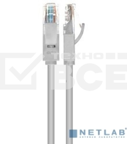 Патч-корд Greenconnect Патч-корд UTP прямой ethernet 15.0m кат.5е,  RJ45,  литой (Серый) (GCR-LNC03-15.0m)