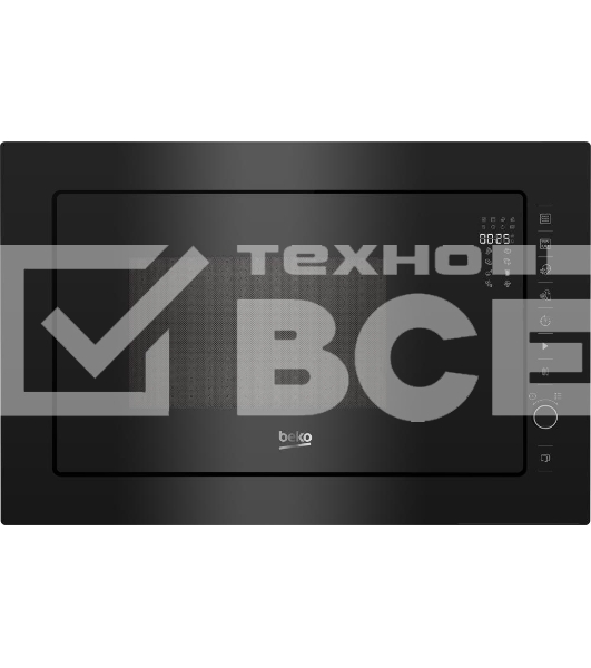 Микроволновая печь встраиваемая Beko BMGB25333BG чёрный, 25 л, 900 Вт, переключатели - поворотный механизм/сенсор