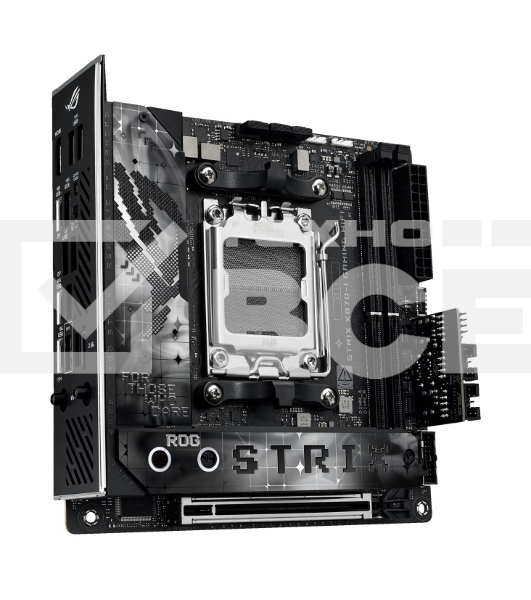 Материнская плата ASUS ROG STRIX X870-I GAMING WIFI, AM5, AMD X870, 2xDDR5, 2xSATA, 2xM.2, 1xPCI-E 5.0 x16, 1xHDMI, 2xUSB-C USB4, 1xUSB-C 10Gbps, 4xUSB-A 10Gbps, 1x 2.5Gb LAN, 2x3.5 мм, Mini-ITX