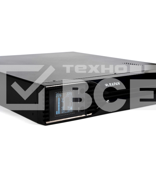 Источник бесперебойного питания ИБП Бастион RAPAN-UPS 3000 RACK+4x9Ah (2100 Вт, Line-interactive, встроенные АКБ 6 шт.x 9Ah) {8960}