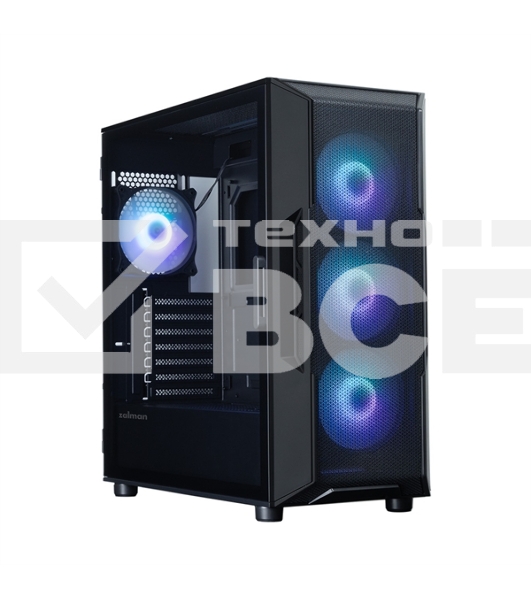 Компьютерный корпус ZALMAN MidiTower I3 NEO ARGb V2 black (ATX, без БП, 2xUSB3.0, 4x120мм ARGb) (Zalman i3 NEO ARGb V2 Black)