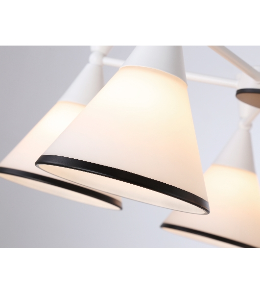 Светильник Ambrella light TR3165/5 WH/BK белый/черный E27/5 max 60W D580*380