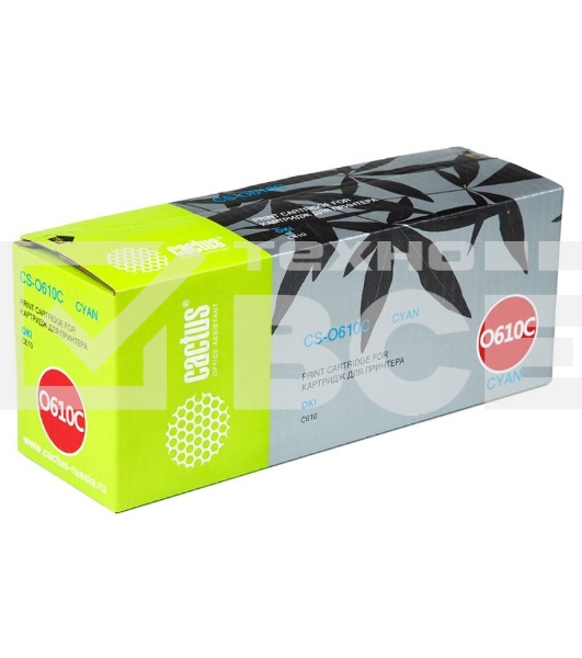 Картридж лазерный Cactus CS-O610C голубой (6000 стр.) для Oki C610 series