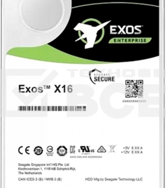 Жесткий диск Seagate 16Tb, ST16000NM002G, SAS Exos X16, 7200 rpm, 256Mb buffer
