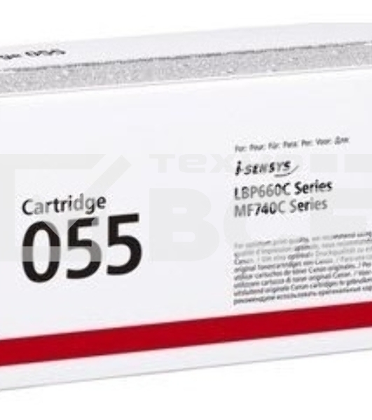 Картридж лазерный Canon 055 C (3015C002) голубой (2100 стр.) для Canon i-SENSYS серий MF740, LBP660.
