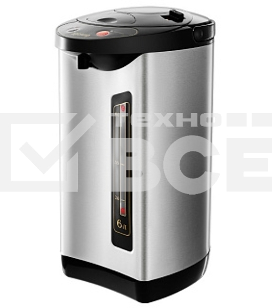 Термопот ЯРОМИР ЯР-1900 Мощность в режиме кипячения 900 Вт. Мощность в режиме поддержания температуры воды 30 Вт. Объем 6 л. Корпус и внутренняя емкость из нерж. стали. Вращение корпуса на основании на 360°. Шкала уровня воды. Световые индикаторы работы. Съемный сетевой шнур электропитания. Съемная крышка для удобства очистки. 3 способа подачи воды: ручной, автоматический, электрический. Функции повторного кипячения и дехлорирования воды. Режим поддержания температуры воды. Защита от перегрева. Блокировка ручной помпы от случайного нажатия. Автоматическое отключение при недостаточном количестве воды. черный.