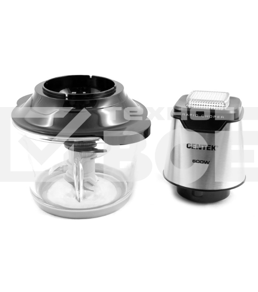 Чоппер Centek CT-1392 Сталь <600Вт> 6 лезвий, стеклянная чаша 1,2л, разборные ножи