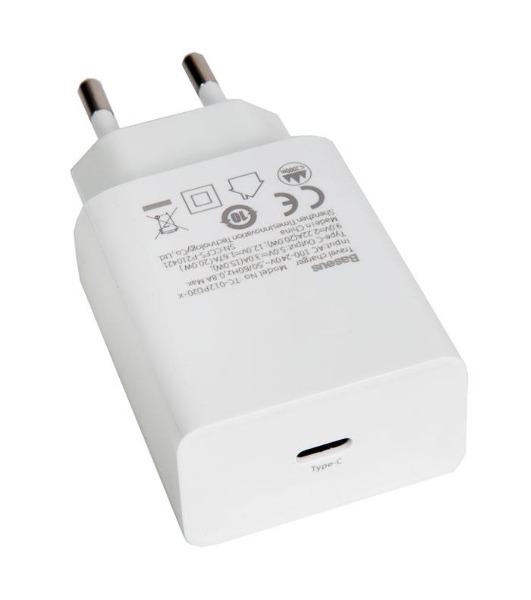 Сетевое зарядное устройство BASEUS Speed Mini, один порт Type-C, 20W, 5V, 3.0A, белый