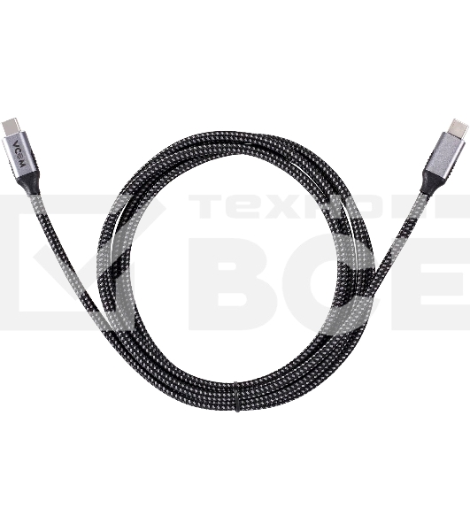 Кабель VCOM USB3.2 Gen2X2, CM->CM, 20Gbs, 100WT, 4KX60Hz, All shell, 1.8m
