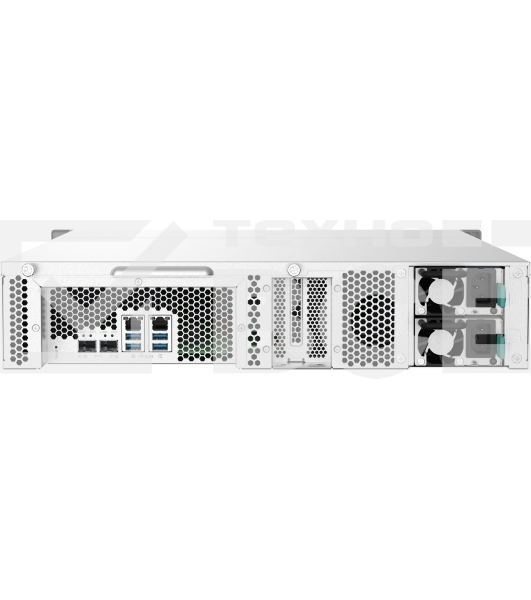 Сетевое хранилище без дисков SMB QNAP TS-832PXU-RP-4G 8-Bay 2U rackmount NAS, AL324 quad-core 1.7 GHz,, 1x4GB DDR4 RAM (max 1x16GB), SATA 6Gb/s, 2x 10GbE SFP+ LAN, 2x 2.5 GbE LAN, 2xPSU. W/o RAIL-B02
