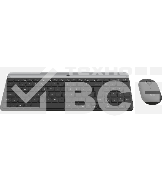 Клавиатура + мышь Logitech MK470 клав:черный/серый мышь:черный USB беспроводная slim (920-009204)