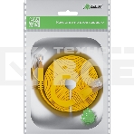 Патч-корд GCR  PROF плоский прямой 3.0m, UTP медь кат.6, желтый, 30 AWG, ethernet high speed 10 Гбит/с, RJ45, T568B, GCR-52829, фото 1