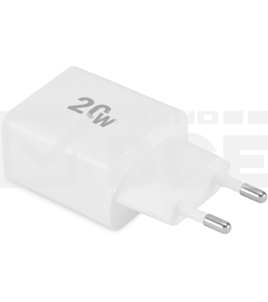 Сетевое зарядное устройство Digma DGW2D 20W 3A+1A (PD+QC) USB-C/USB-A универсальное белый