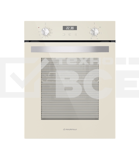 Шкаф духовой электрический Maunfeld EOEM516BG, 45 см, 51 л, бежевый, встраиваемый