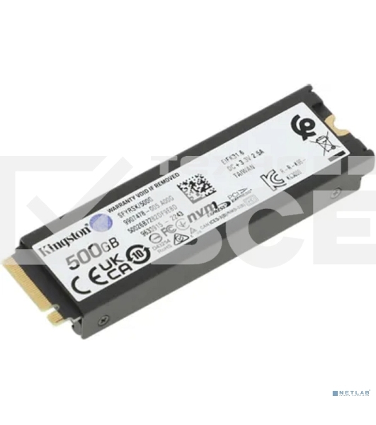 Накопитель SSD Kingston FURY Renegade, 500GB, M.2 2280, PCIe 4.0 x4, NVMe, R/W 7300/3900