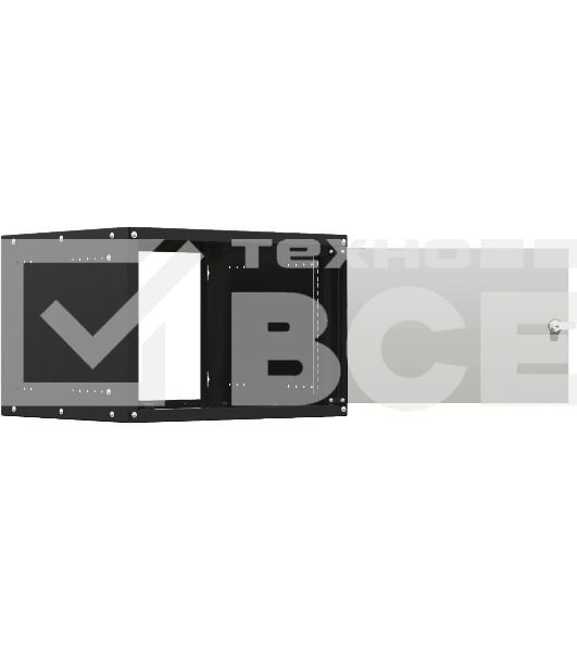 Шкаф коммутационный NTSS Lime (NTSS-WL9U5560GS-BL) настенный 9U 550x600мм пер.дв.стекл несъемн.бок.пан. 30кг черный 500мм 15кг 110град. 500мм IP20 сталь