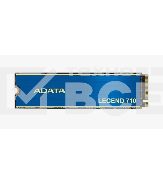 Накопитель SSD ADATA LEGEND 710, 256Gb, PCIe 3.0 x4, M.2 2280, NVMe, R/W 2100/1000, с радиатором