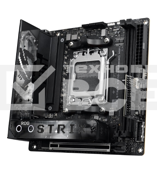Материнская плата ASUS ROG STRIX X870-I GAMING WIFI, AM5, AMD X870, 2xDDR5, 2xSATA, 2xM.2, 1xPCI-E 5.0 x16, 1xHDMI, 2xUSB-C USB4, 1xUSB-C 10Gbps, 4xUSB-A 10Gbps, 1x 2.5Gb LAN, 2x3.5 мм, Mini-ITX