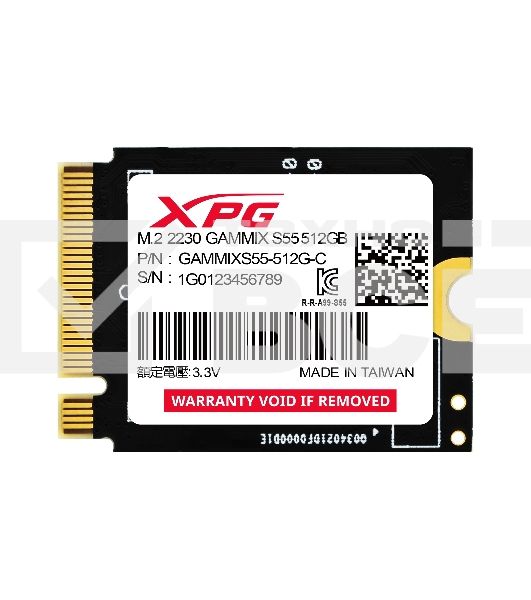 Накопитель SSD ADATA M.2 2230 2TB XPG GAMMIX S55 PCIe Gen4x4 with NVMe 5000/3700, 3D ТLC NAND