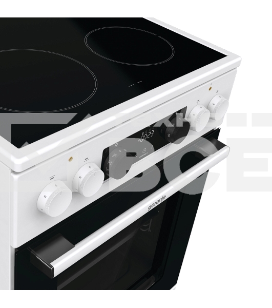 Плита электрическая Gorenje GEC5C61WG белый, конфорок 4 электрических, духовка 70 л, 50 см x 85 см x 59.4 см (без крышки)
