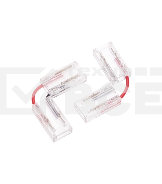 Коннектор L-образный Rexant гибкий для одноцветной светодиодной ленты COB 8мм