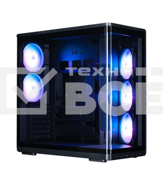 Компьютерный корпус ZALMAN MidTower P60 black (ATX, без БП, 2xUSB 3.0+USB Type C, 5x120мм ARGb) (Zalman P60 Black)