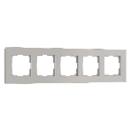 Рамка на 5 постов Senso (дымчатый, стекло soft-touch) W0053117, фото 1