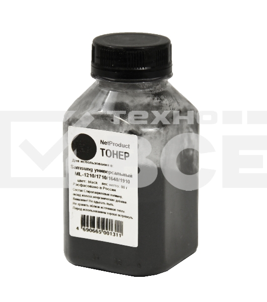 Тонер NetProduct для SAMSUNG универсальный ML-1210/1710/1640/1910 80 г, банка