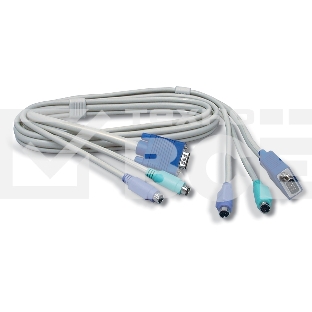 Кабель КВМ 1.8м Переключатель KVM TRENDNet TK-C06, папа-папа {клав.(PS/2),мышь (PS/2), DB15 п, 1.8 m}