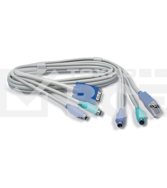 Кабель КВМ 1.8м Переключатель KVM TRENDNet TK-C06, папа-папа {клав.(PS/2),мышь (PS/2), DB15 п, 1.8 m}