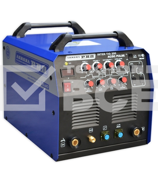 Инвертор сварочный AURORA PRO INTER TIG 200 AC/DC PULSE Mosfet 6.2кВт 220В TIG/MMA 10-200А