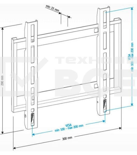 Кронштейн для телевизора Holder LCD-F2608 черный 22