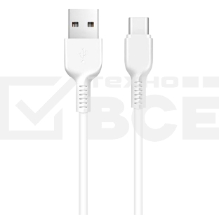 Кабель USB 2.0 hoco X13, AM/Type-C M, белый, 1м