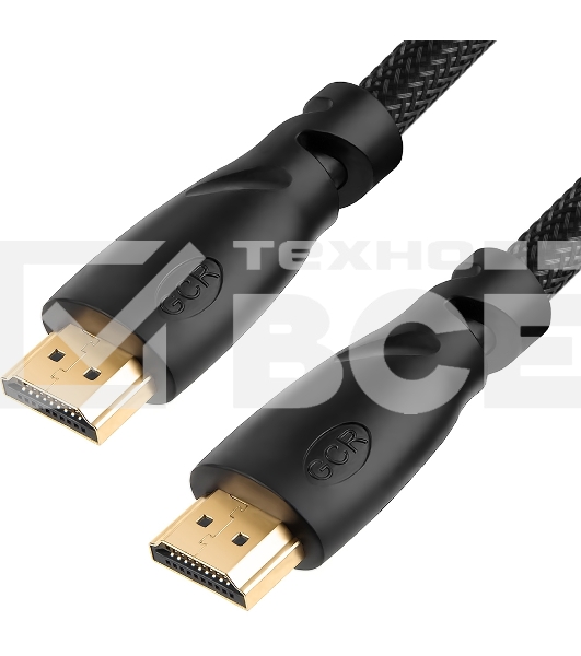 Кабель Greenconnect 3.0m HDMI версия 2.0, HDR 4:2:2, Ultra HD, 4K 60 fps 60Hz/5K*30Hz, 3D, AUDIO, 18.0 Гбит/с, 28/28 AWG, OD7.3мм, тройной экран, черный нейлон, GCR-HM811-3.0m