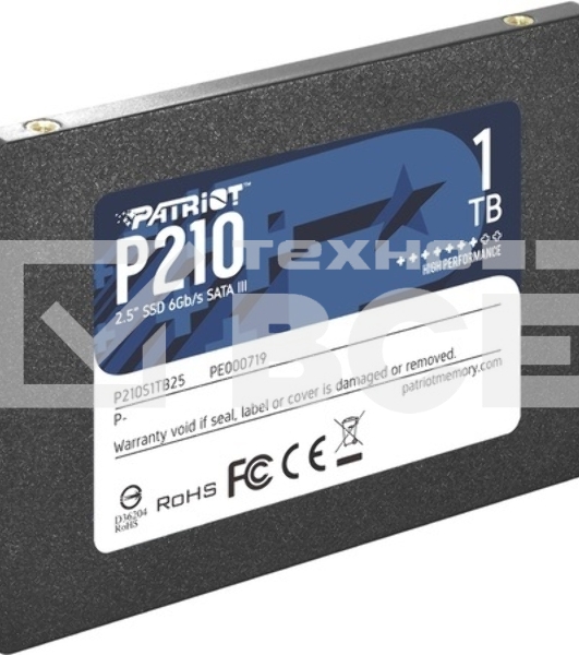 Накопитель SSD Patriot P210, 1TB, SATA III, 2.5