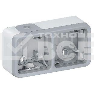Коробка установочная ОП 2-м Plexo горизонт. сер. Leg 069672