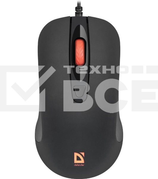 Мышь проводная Defender Ultra Classic MB-280 черный, 1200 dpi, USB, кнопки - 4