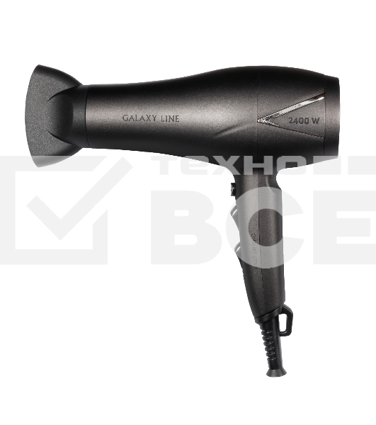 Фен для волос Galaxy Line GL 4341, коричневый, 2400Вт, 2 скорости потока воздуха, 3 температурных режима, функция 