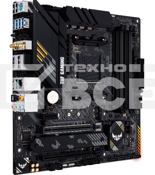 Материнская плата ASUS TUF GAMING B550M-PLUS WI-FI II, AM4, AMD B550, 4xDDR4, 4xSATA, 2xM.2, 1xPCIe 4.0 x16, 1xPCIe 3.0 x4, 1xPCIe x1, 1xDP, 1xHDMI, 1x 2.5Gb LAN, 1xUSB-C 3.2 Gen 2, 4xUSB-A 3.2 Gen 1, 2xUSB-A 2.0, 5x3.5 мм, TOSLINK, 7.1, mATX