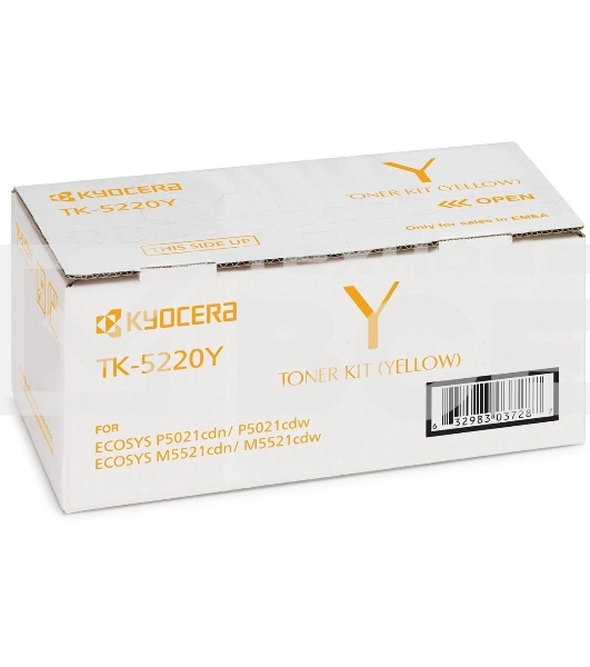 Картридж лазерный Kyocera TK-5220Y (1T02R9ANL1) желтый для P5021cdn/cdw, P5026cdn/cdw, M5521cdn/cdw, 1200 стр.