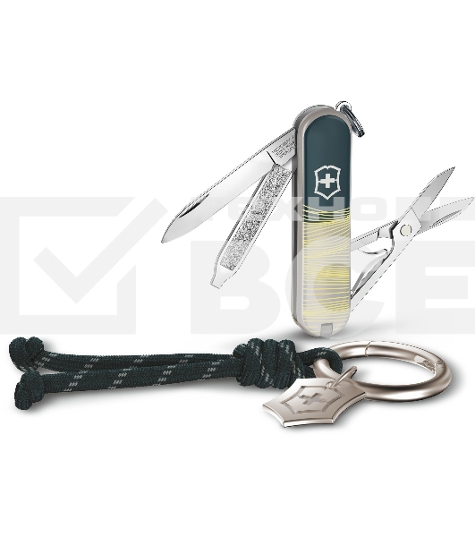 Нож перочинный Victorinox Classic SD New York Style (0.6223.E223) 58мм 7 функций зеленый подар.коробка