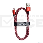 Кабель PERFEO USB2.0 A вилка - Micro USB вилка, красно-белый, 1 м. (U4803), фото 1