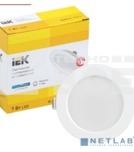 Светильник светодиодный ДВО 1611 7Вт 4000К IP20 круг бел. IEK LDVO0-1611-07-4000-K01