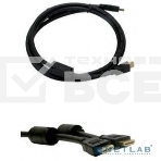 Кабель аудио-видео Buro HDMI (m)/HDMI (m) 1.8м. феррит.кольца черный, фото2