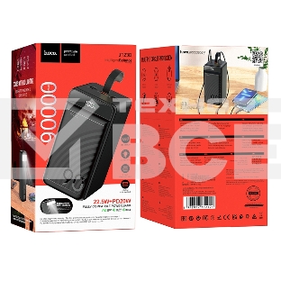 Портативный аккумулятор Hoco J123D, 90000мАч, 3A, с дисплеем, черный