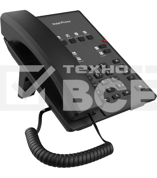 Телефон IP Fanvil H1-2 Wire черный