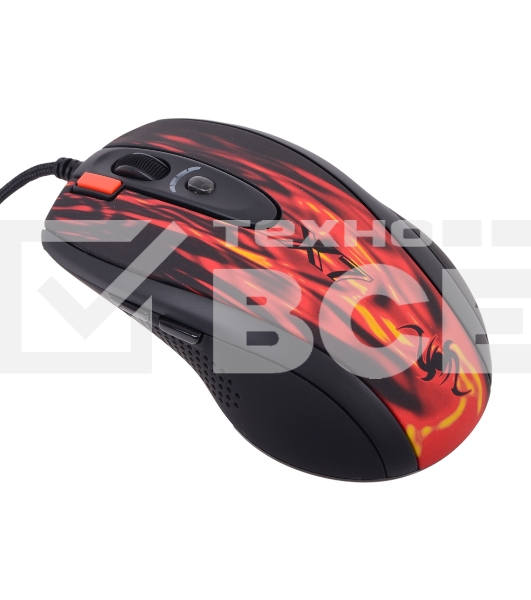 Мышь проводная A4Tech XL-750BK черный/красный, 3600 dpi, USB, кнопки - 7